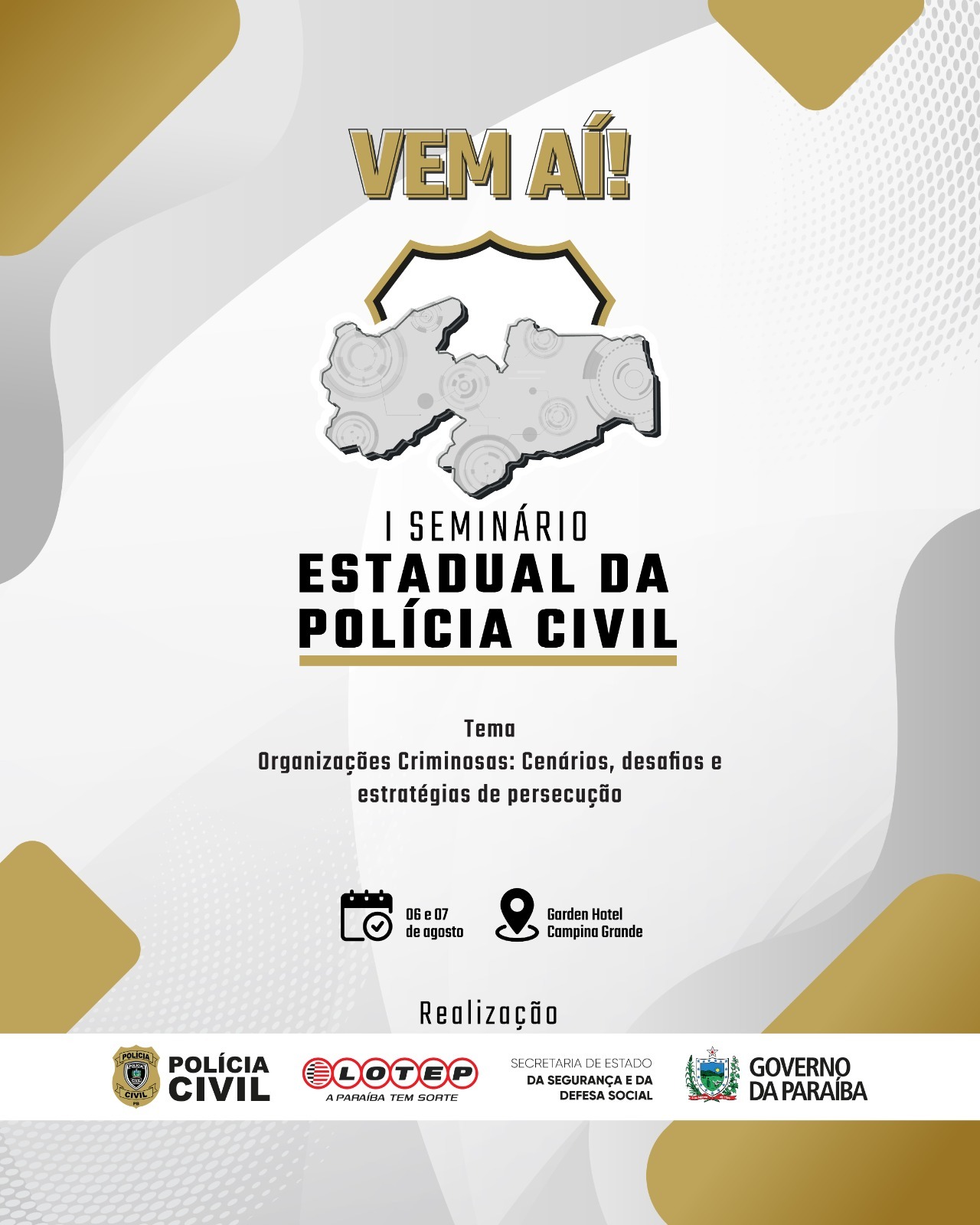 Polícia Civil realiza Seminário com mais de 600 servidores para debater o enfrentamento às organizações criminosas na Paraíba 1 Polícia Civil realiza Seminário com mais de 600 servidores para debater o enfrentamento às organizações criminosas na Paraíba