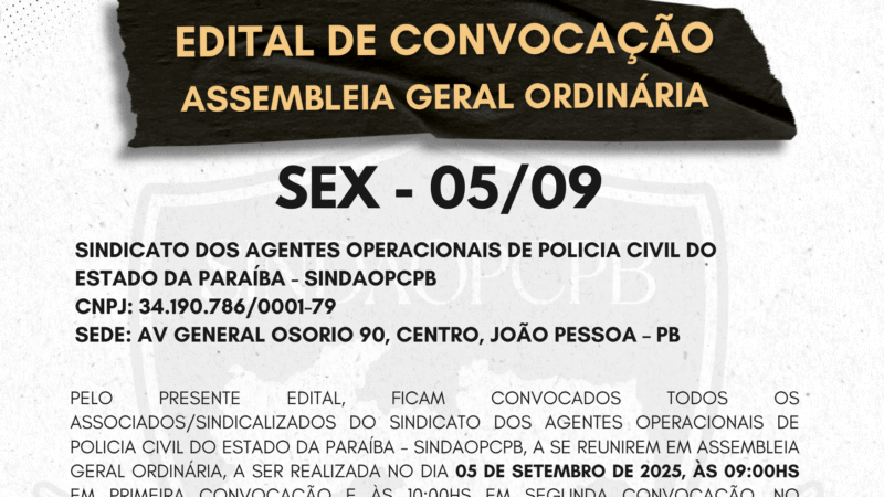 Edital de Convocação Assembleia Geral Ordinária 10 Edital de Convocação Assembleia Geral Ordinária